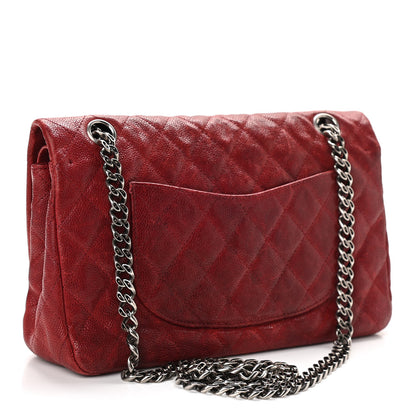 Chanel Washed Caviar Quilted 2.55 Reissue 225 Bijoux Chain Flap Red 3 of 13