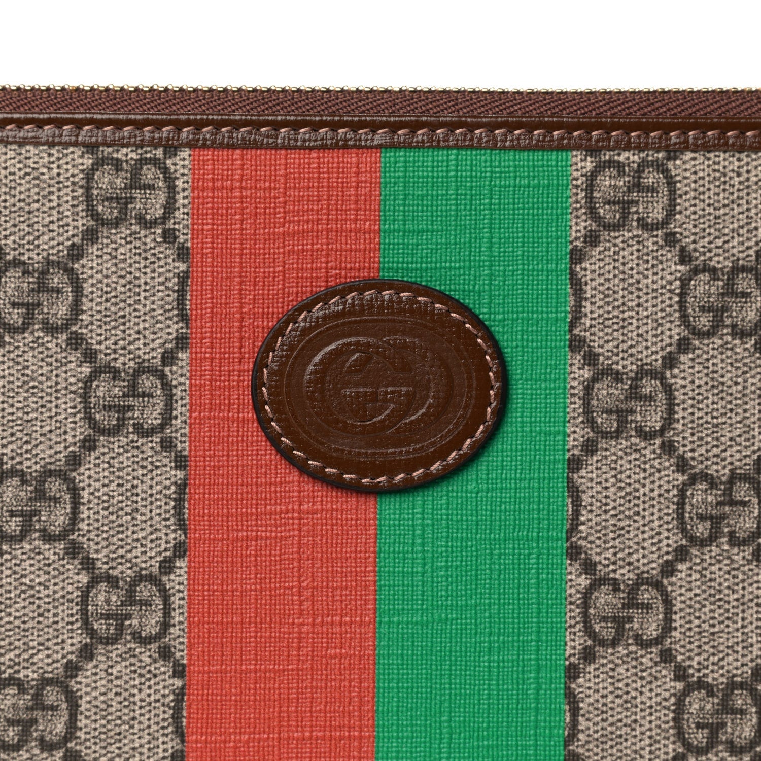 Gucci GG Supreme Monogram Fake/Not Interlocking G Documents Holder Beige Brown Sugar 7 of 9