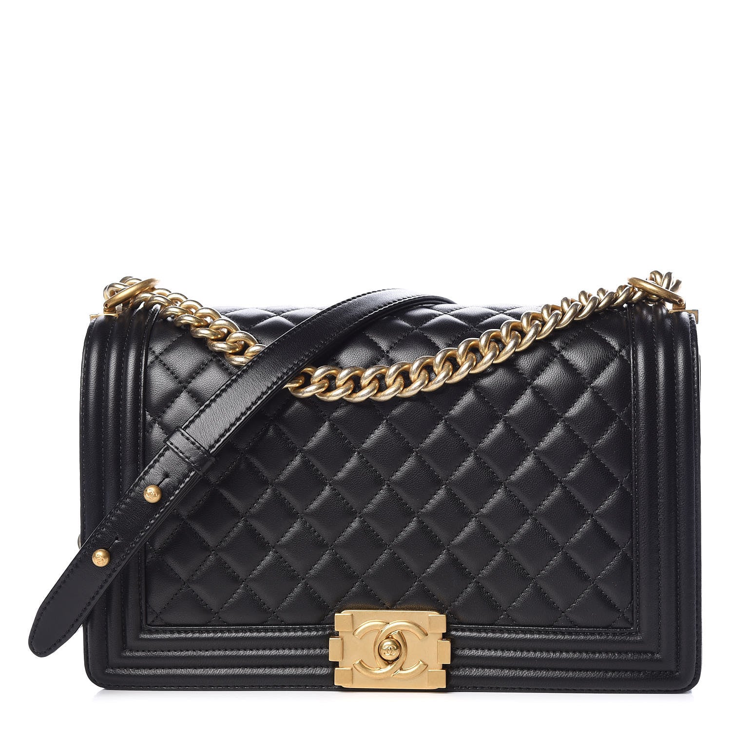 Chanel Lambskin Quilted New Medium Boy Flap Black 1 of 14