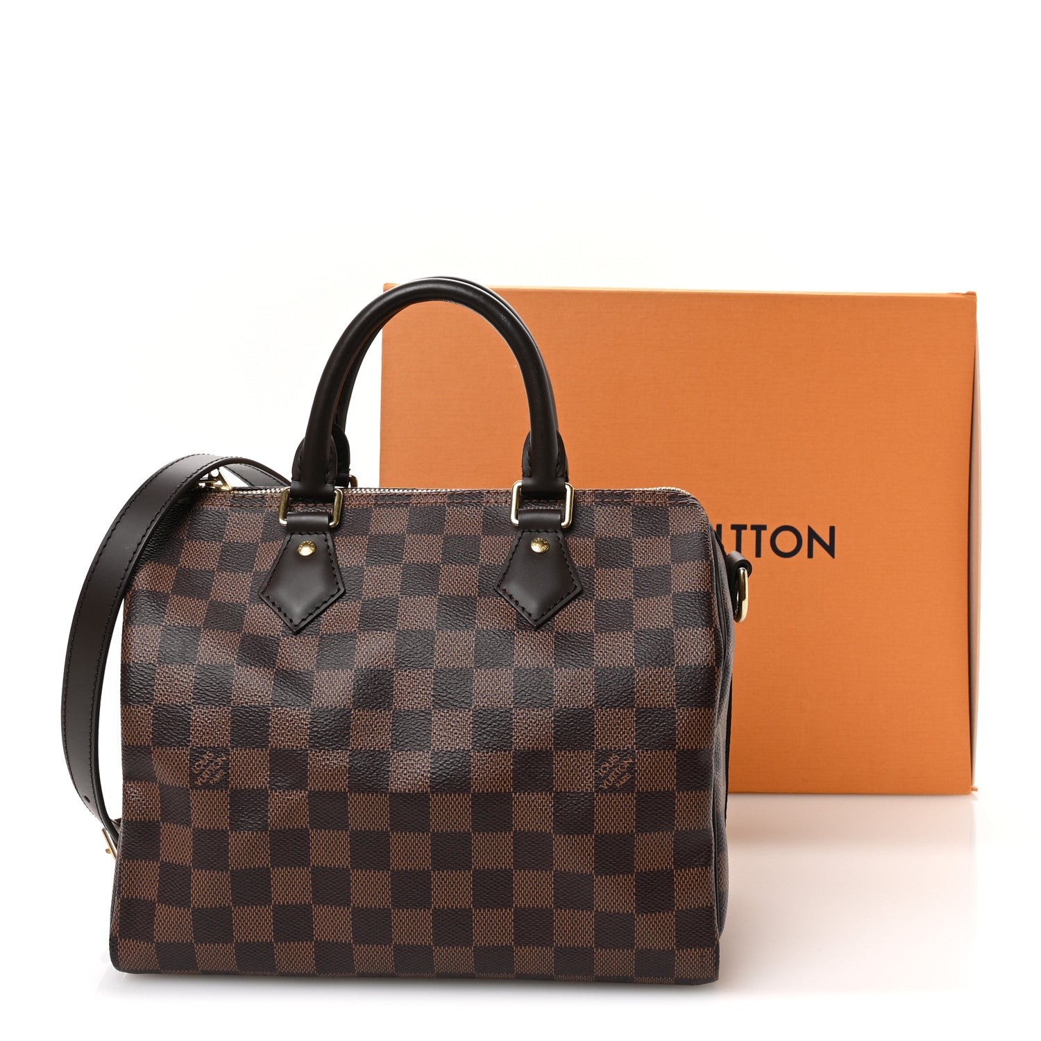 Louis Vuitton Damier Ebene Speedy Bandouliere 25 10 of 10