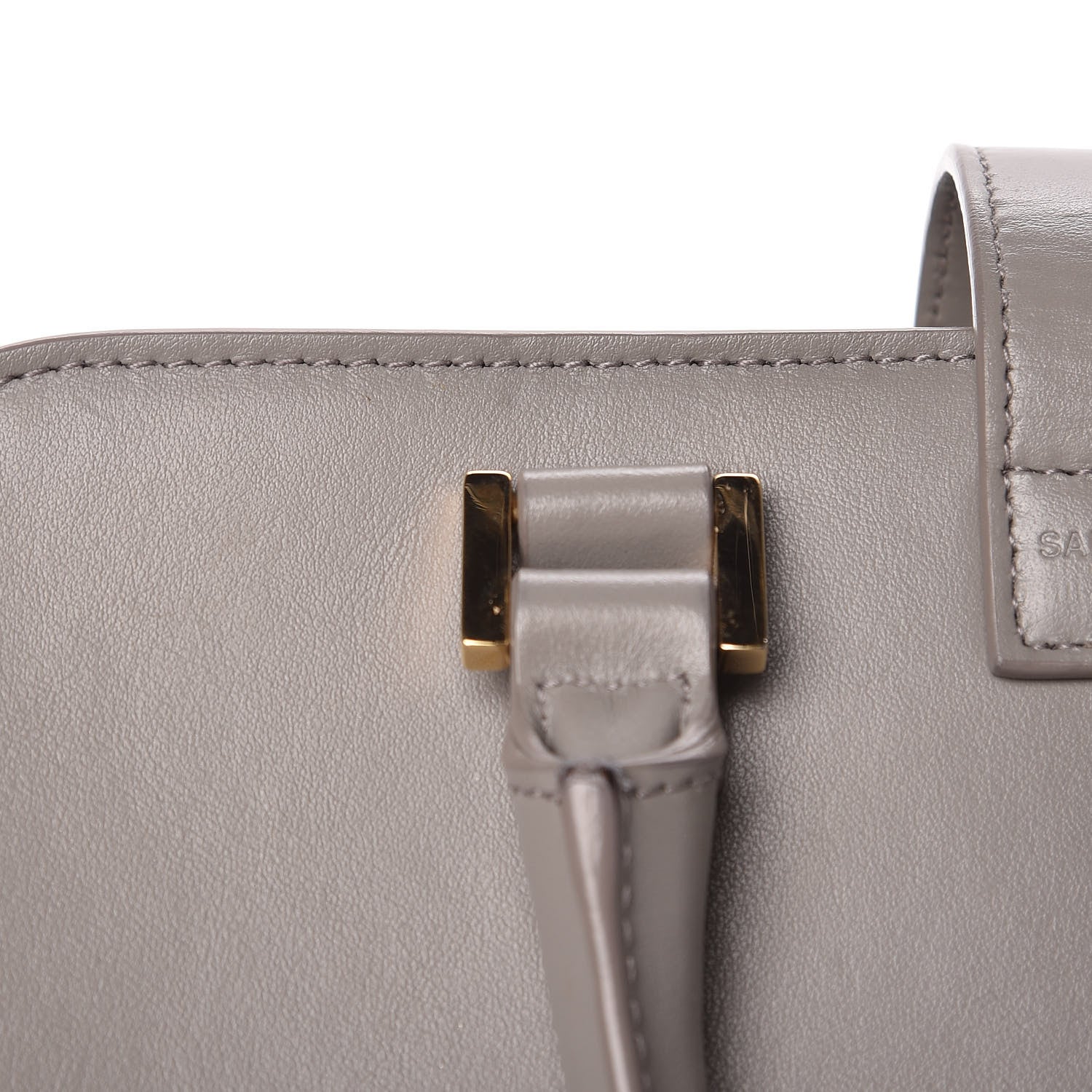 Saint Laurent Calfskin Monogram Baby Cabas Fog 11 of 12