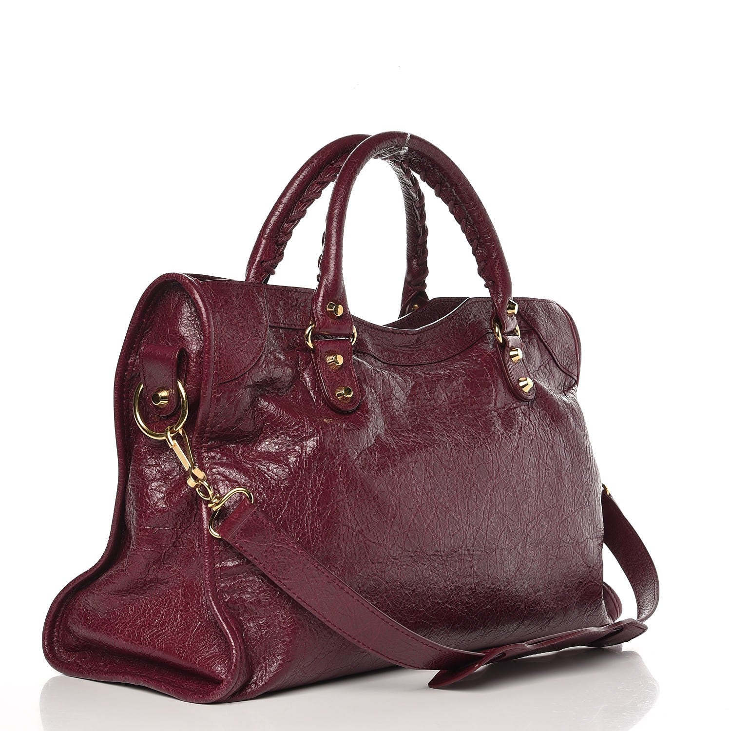 Balenciaga Agneau Classic Gold Hardware City Violet Prune 4 of 8