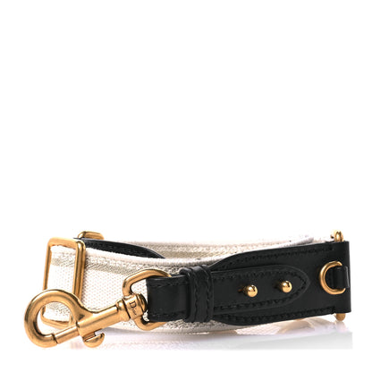 Christian Dior Canvas Embroidered Shoulder Strap Beige 1 of 4