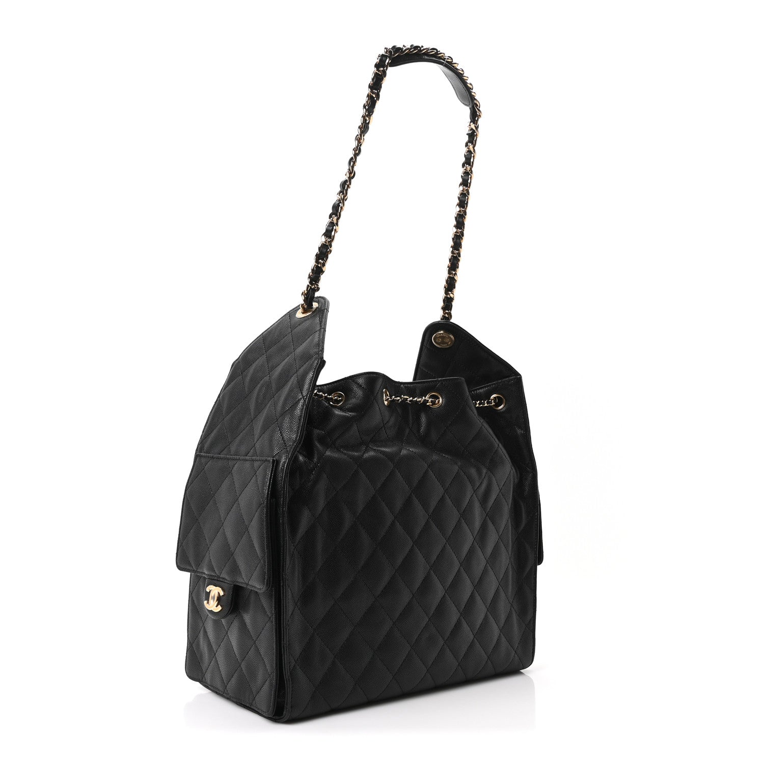 Chanel Caviar Quilted Medium Chanel 25 Handbag Black 4 of 12