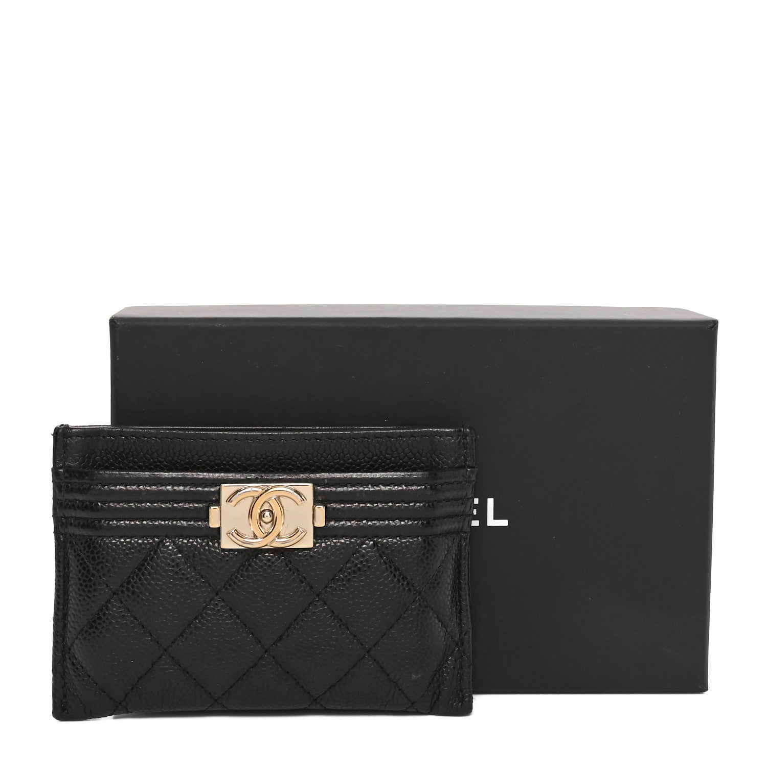 Chanel Caviar Quilted Zip Card Holder Black 10 of 10