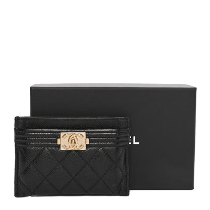 Chanel Caviar Quilted Zip Card Holder Black 10 of 10