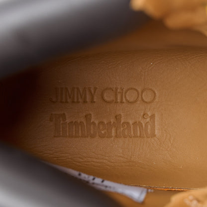 Jimmy Choo X TIMBERLAND Nubuck Graffiti Womens Ankle Boots 9.5 Wheat Gold 8 of 10