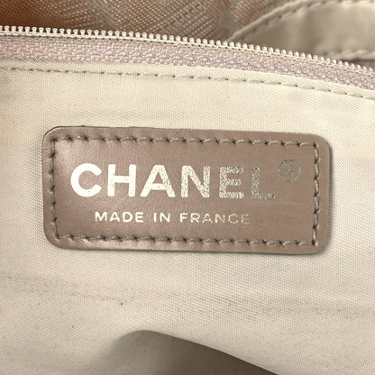 Chanel Metallic Nylon Small Travel Tote Beige 6 of 10