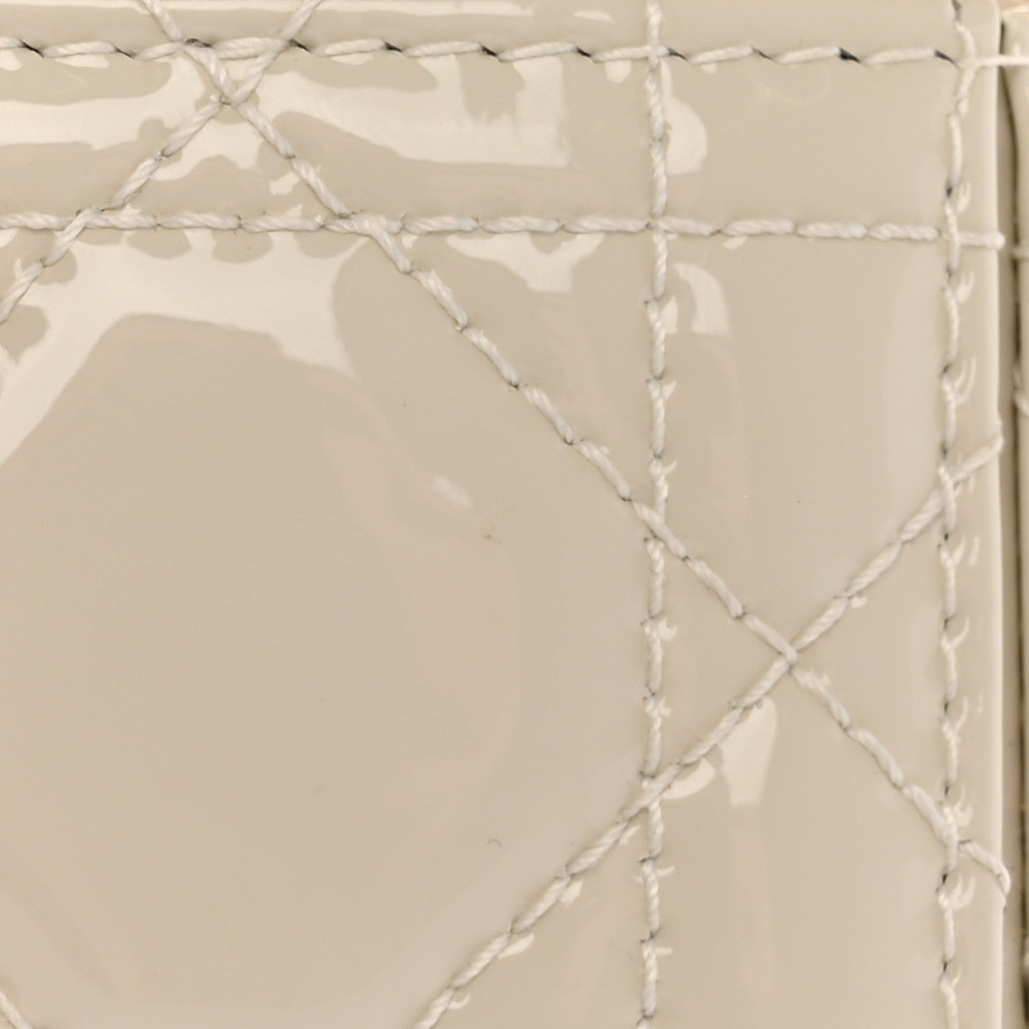 Christian Dior Patent Cannage Cube Wristlet Latte 7 of 9