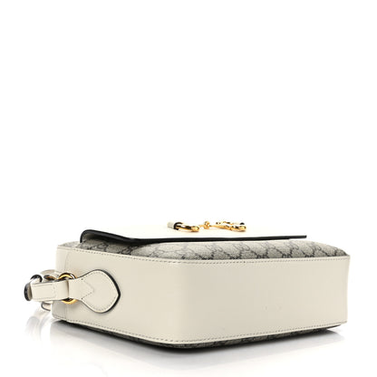 Gucci GG Supreme Monogram Small Horsebit 1955 Shoulder Bag Beige Mystic White 4 of 10