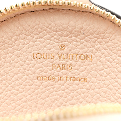 Louis Vuitton Calfskin Papillon BB Round Coin Purse Cream 6 of 6
