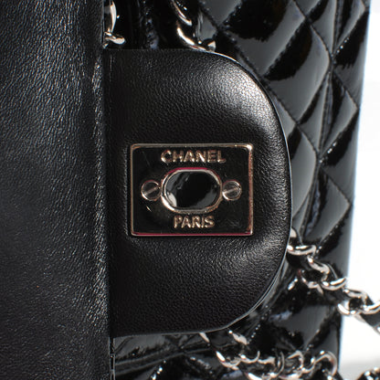 Chanel Patent Medium Double Flap Black 6 of 9
