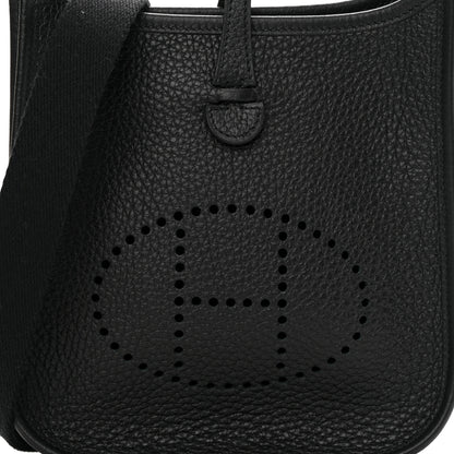 Hermes Taurillon Clemence Evelyne TPM Black 8 of 11