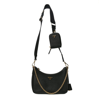 Prada Saffiano Lux Re-Edition 2005 Shoulder Bag Black 1 of 11