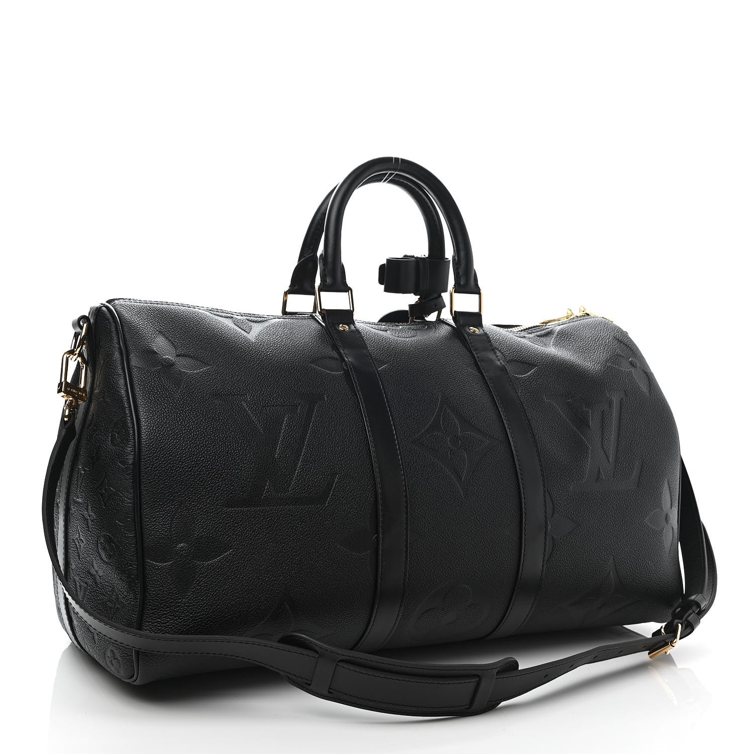 Louis Vuitton Empreinte Monogram Giant Keepall Bandouliere 45 Black 3 of 10