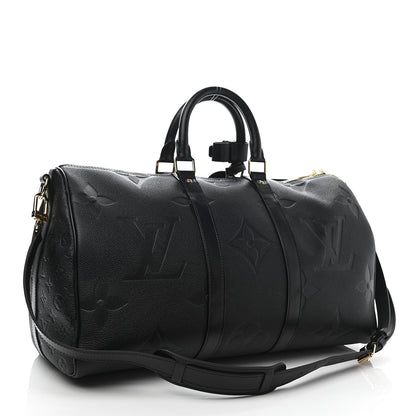 Louis Vuitton Empreinte Monogram Giant Keepall Bandouliere 45 Black 3 of 10