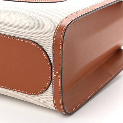 Delvaux Canvas Calfsim Frame Tote PM Natural Brandy 9 of 9