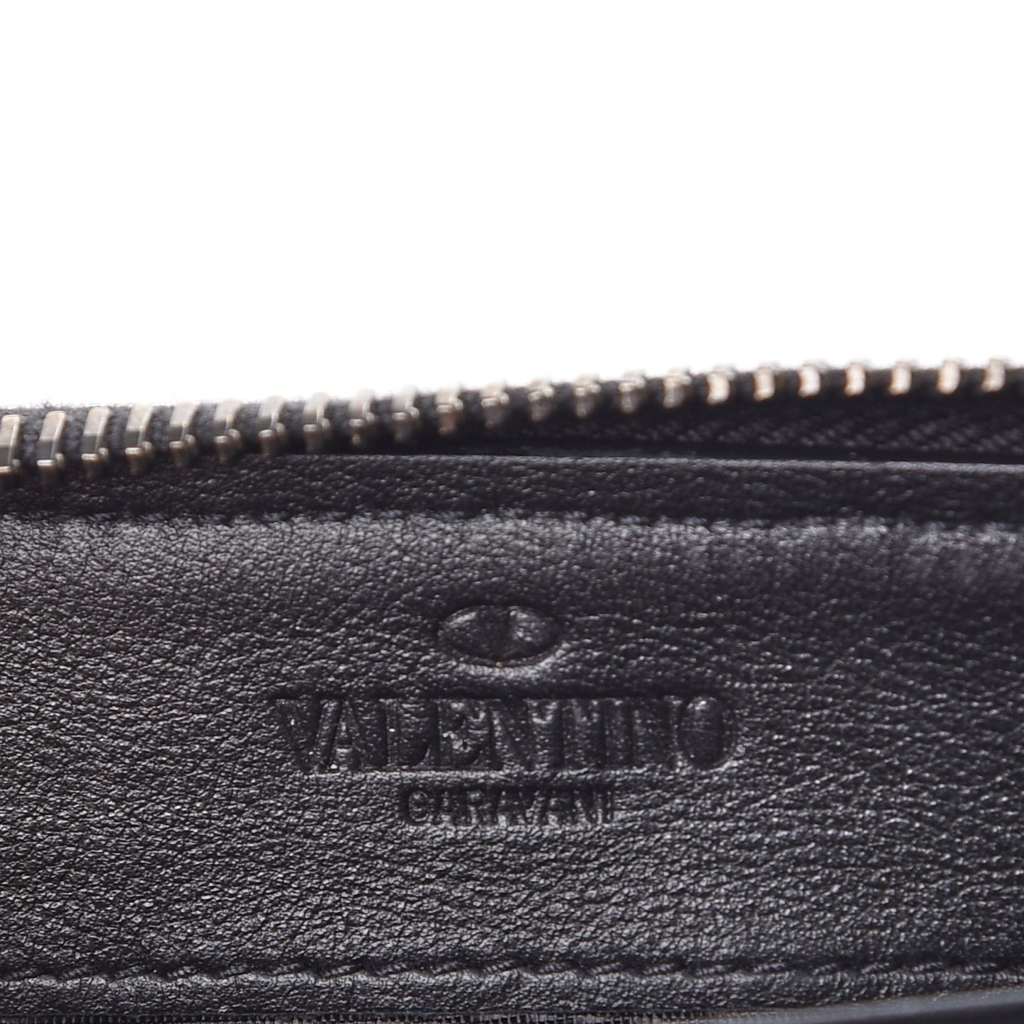 Nylon Camouflage Rockstud Zip Around Wallet Black