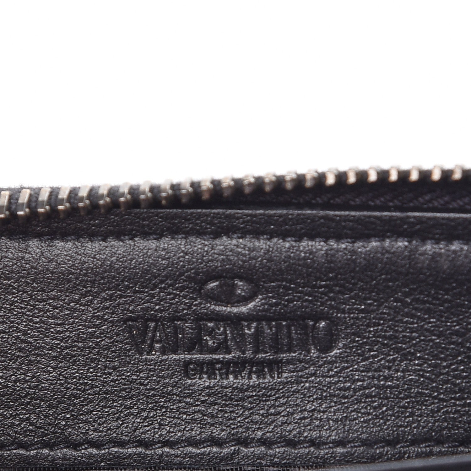 Valentino Garavani Nylon Camouflage Rockstud Zip Around Wallet Black 6 of 9