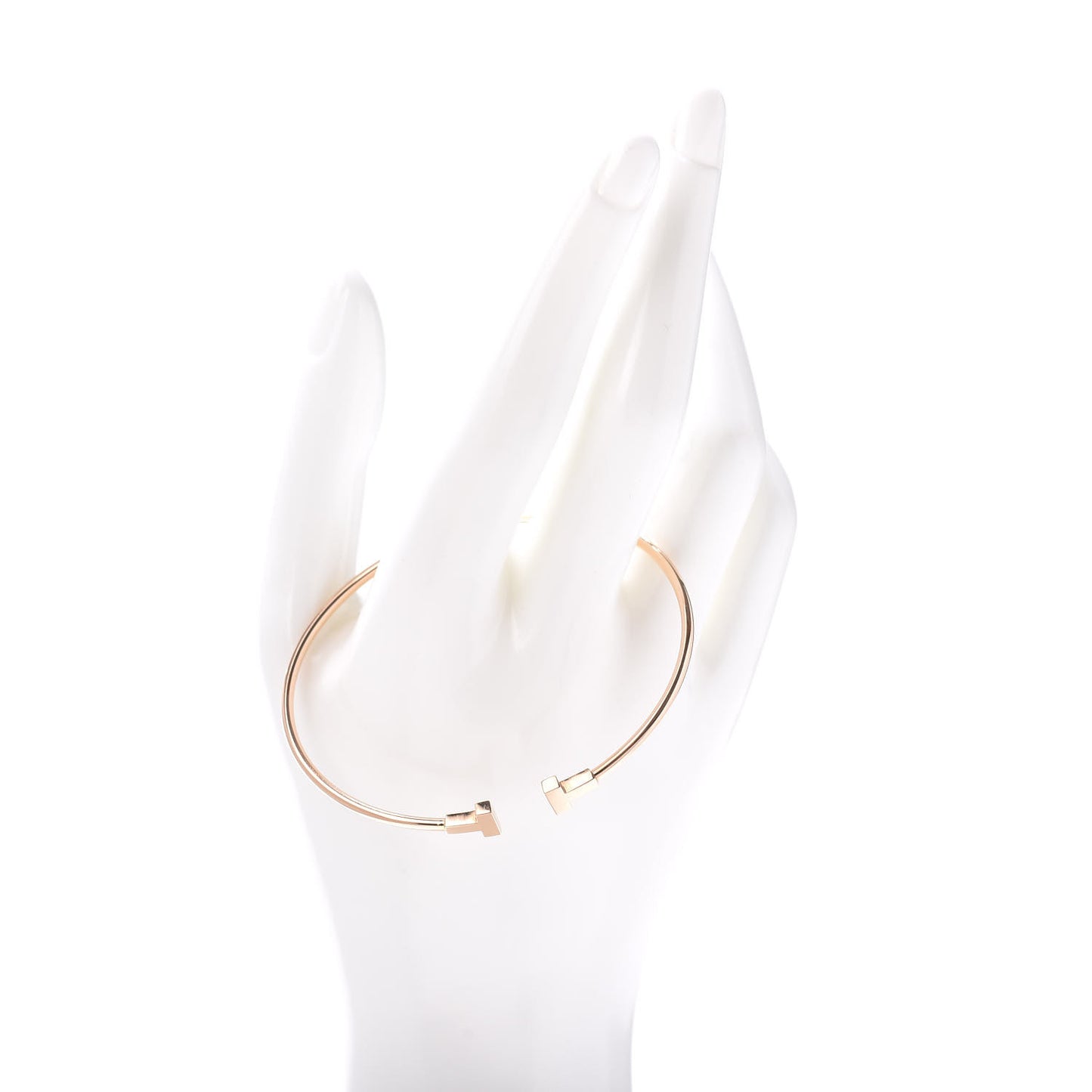18K Rose Gold Narrow T Wire Bracelet