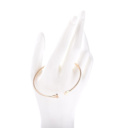 Tiffany 18K Rose Gold Narrow T Wire Bracelet 2 of 4