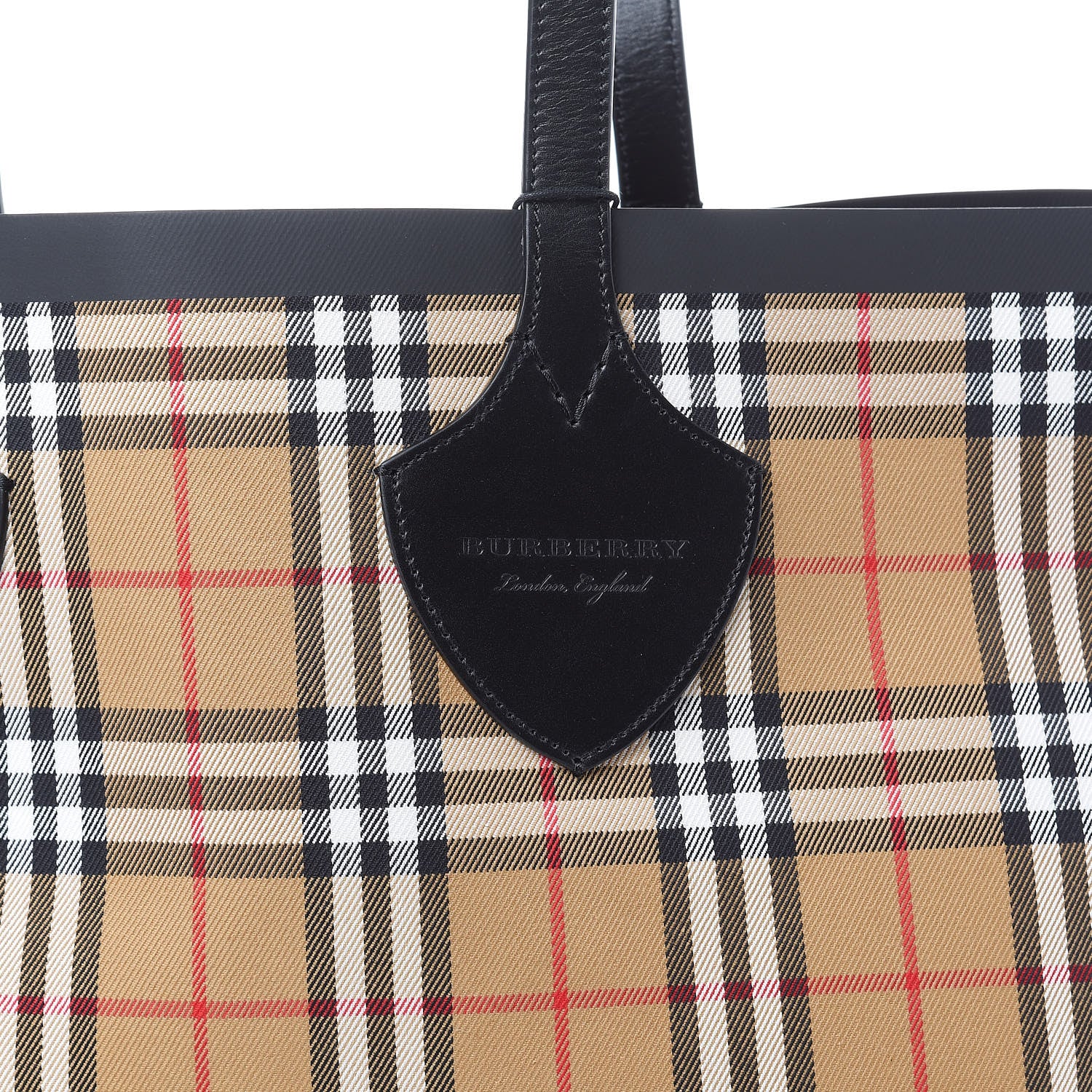 Burberry Vintage Check Medium The Giant Reversible Tote Antique Yellow Bright Red 13 of 15