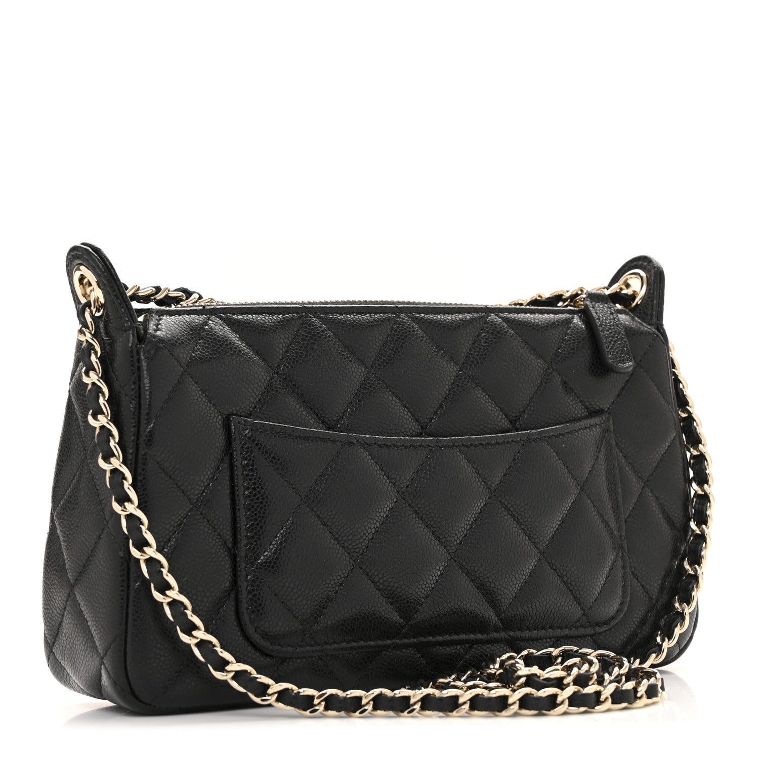 Chanel Caviar Quilted Purse With Chain Black 4 of 21