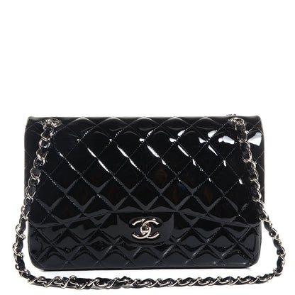 Chanel Patent Jumbo Double Flap Black 1 of 10
