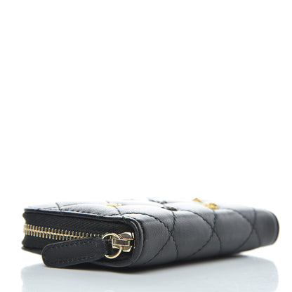 Chanel Lambskin Lucky Charms Zip Coin Purse Black 4 of 8