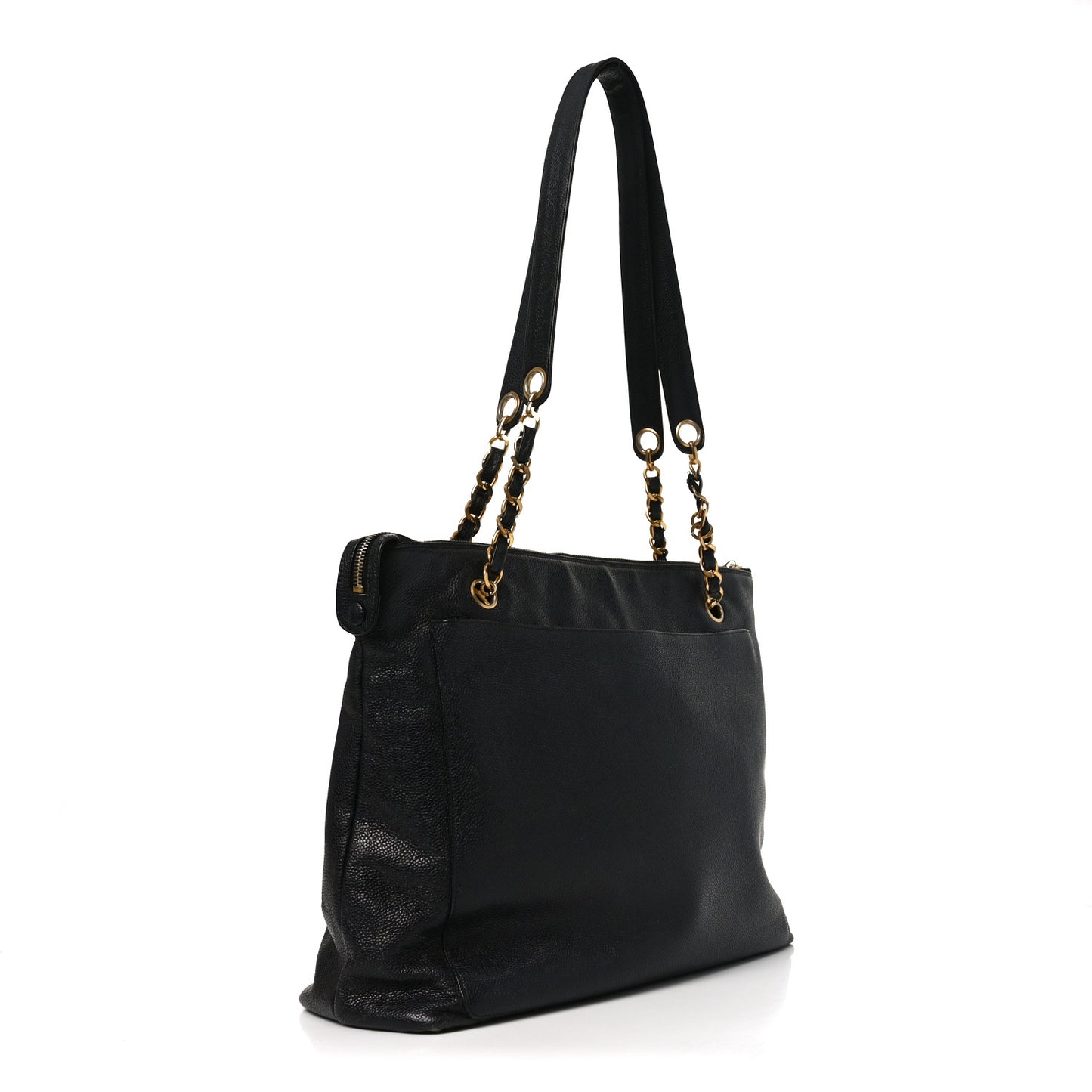 Caviar Flap Shoulder Bag Black