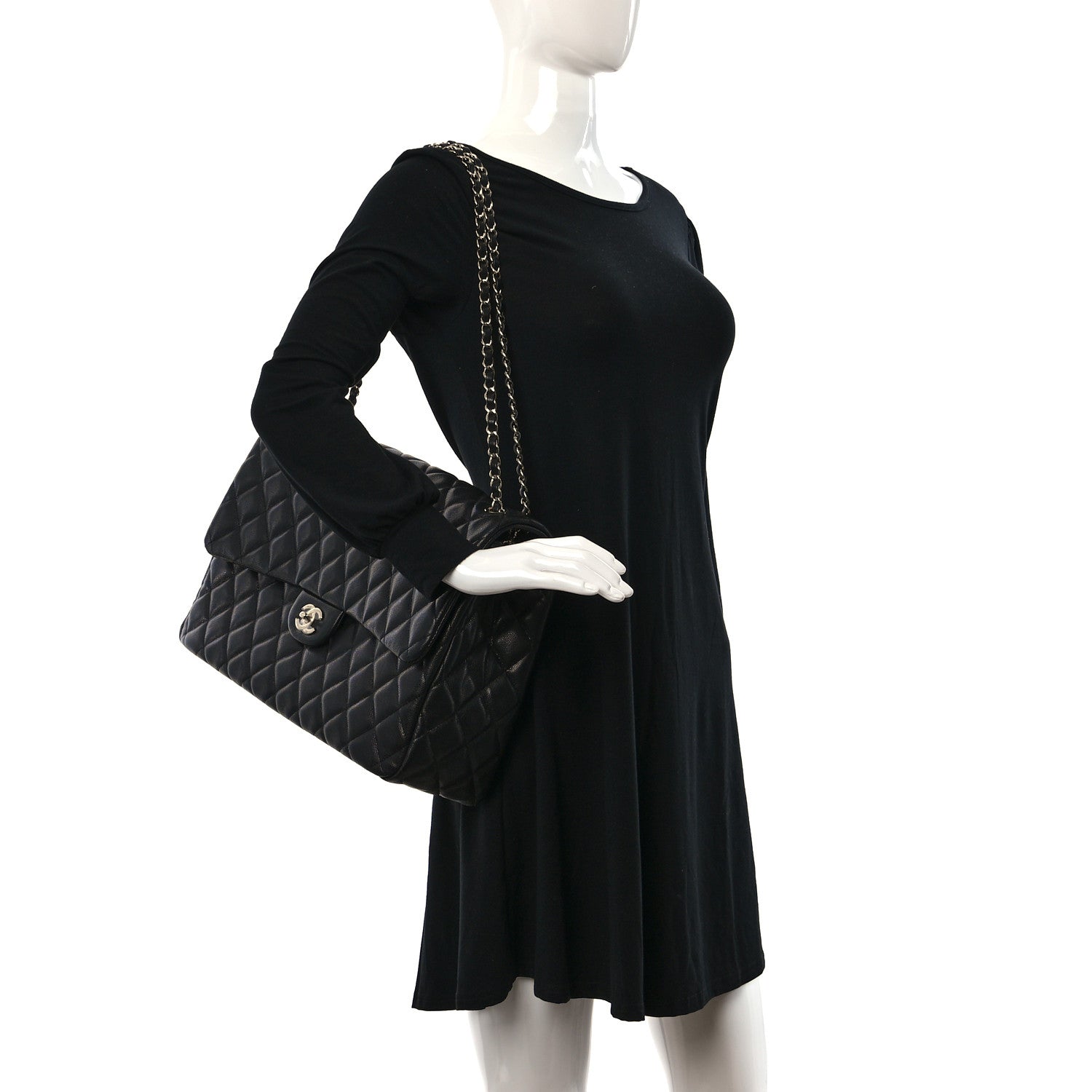 Chanel Caviar Quilted XXL Travel Flap Bag Black 2 of 11