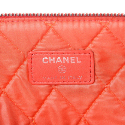 Chanel Lambskin Patent Quilted Large Cosmetic Case Red 6 of 7