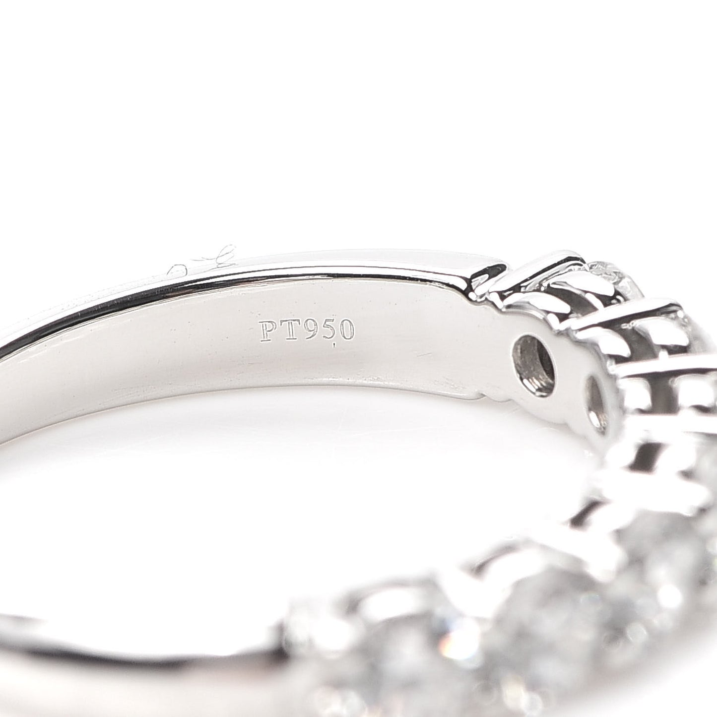Platinum Diamond 3.5mm Half Circle Embrace Band Ring 52 6