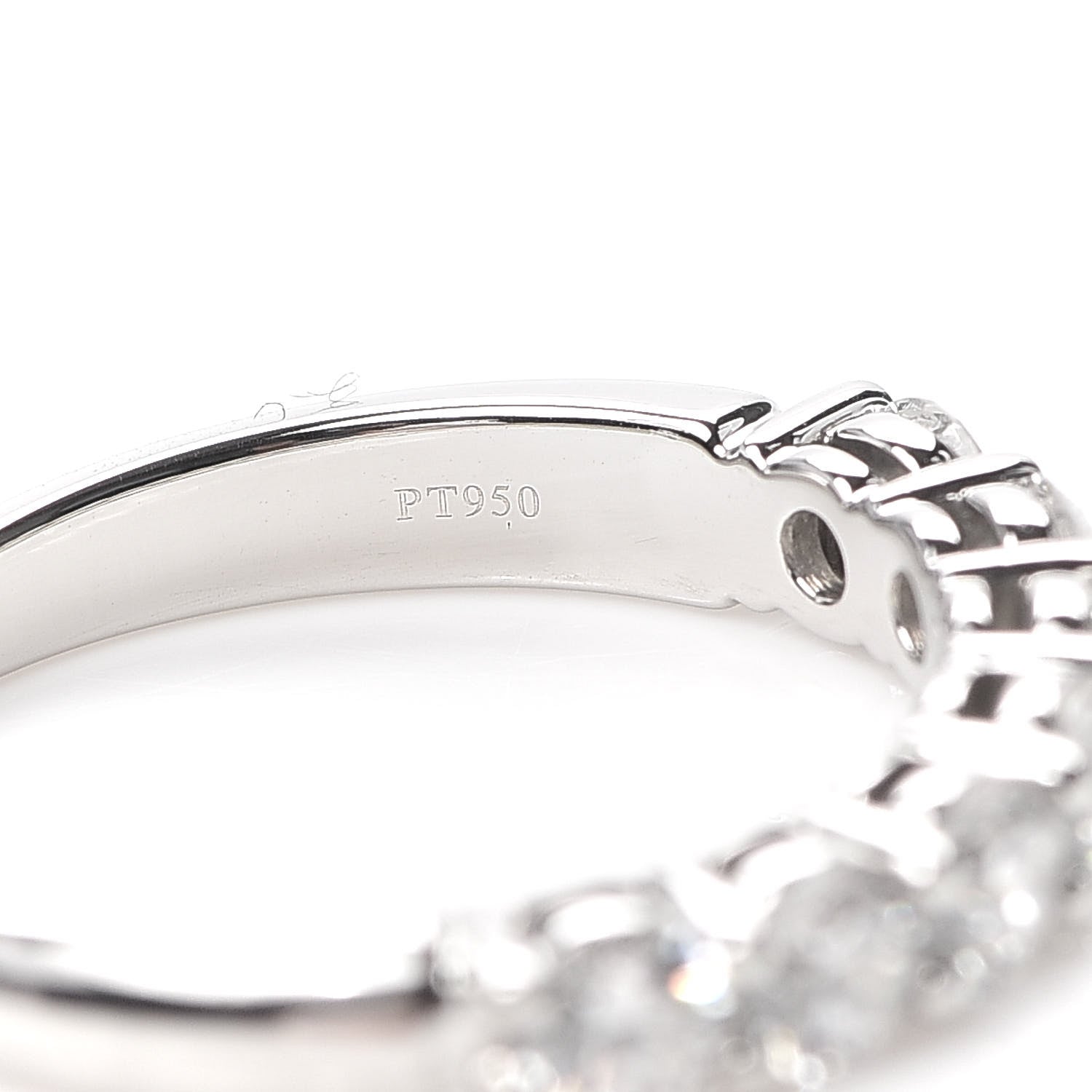Tiffany Platinum Diamond 3.5mm Half Circle Embrace Band Ring 52 6 5 of 6