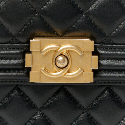Chanel Calfskin Quilted North South Boy Flap Black 8 of 10