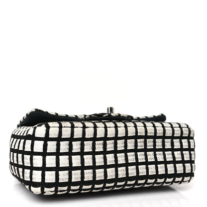Chanel Ribbon Tweed Mini Rectangular Flap Black Ivory 4 of 9
