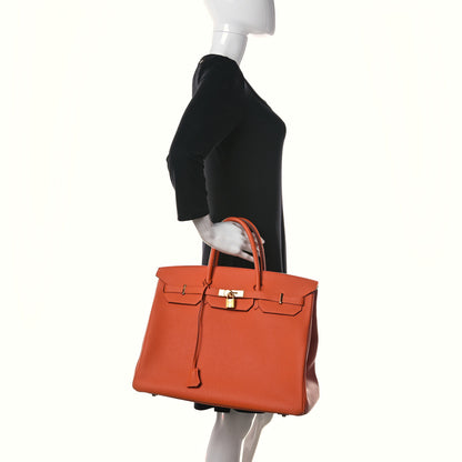 Hermes Togo Birkin 40 Orange 3 of 13