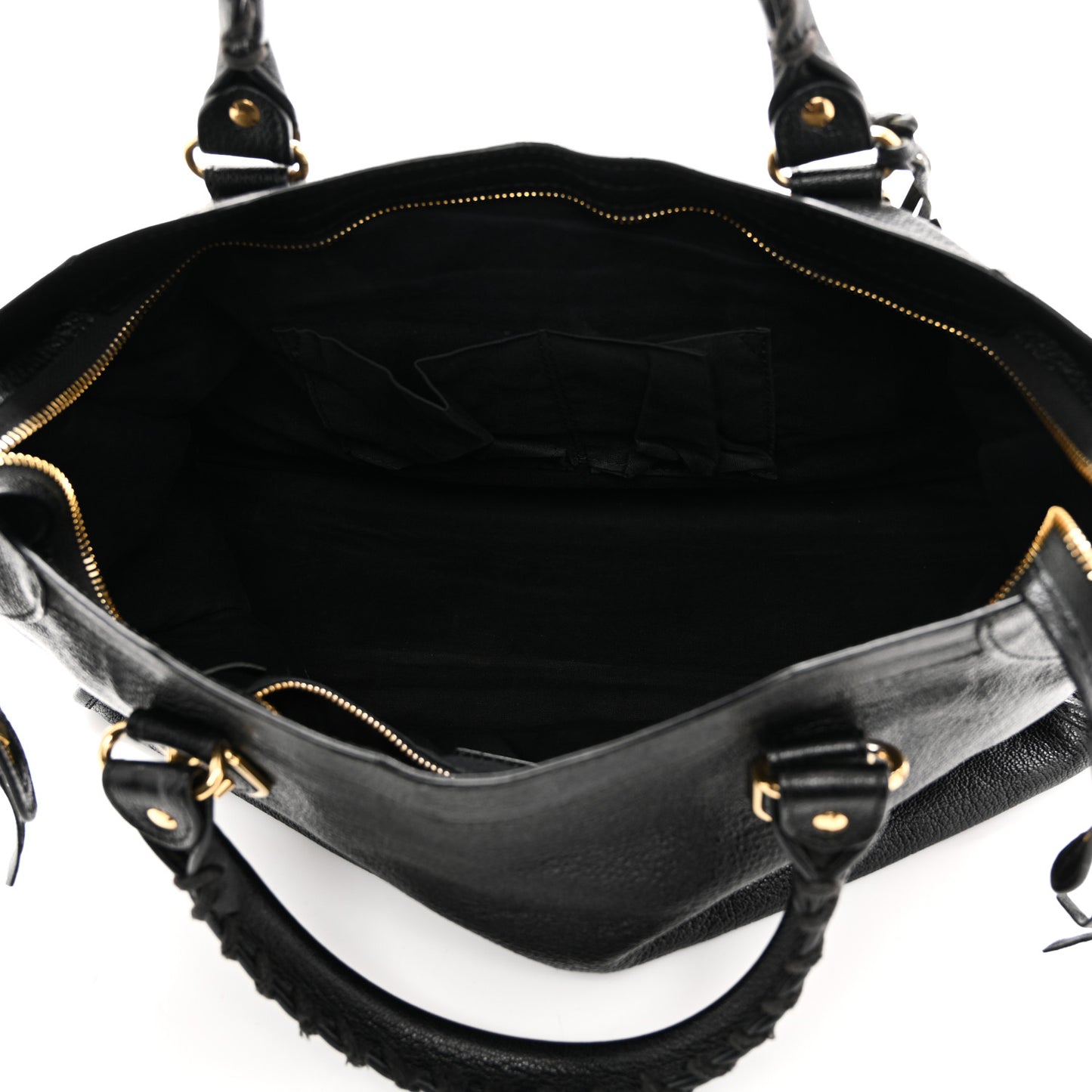 Chevre Gold Metallic Edge Hardware City Black