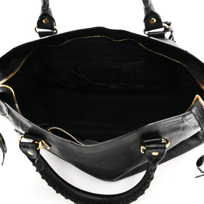 Balenciaga Chevre Gold Metallic Edge Hardware City Black 6 of 11