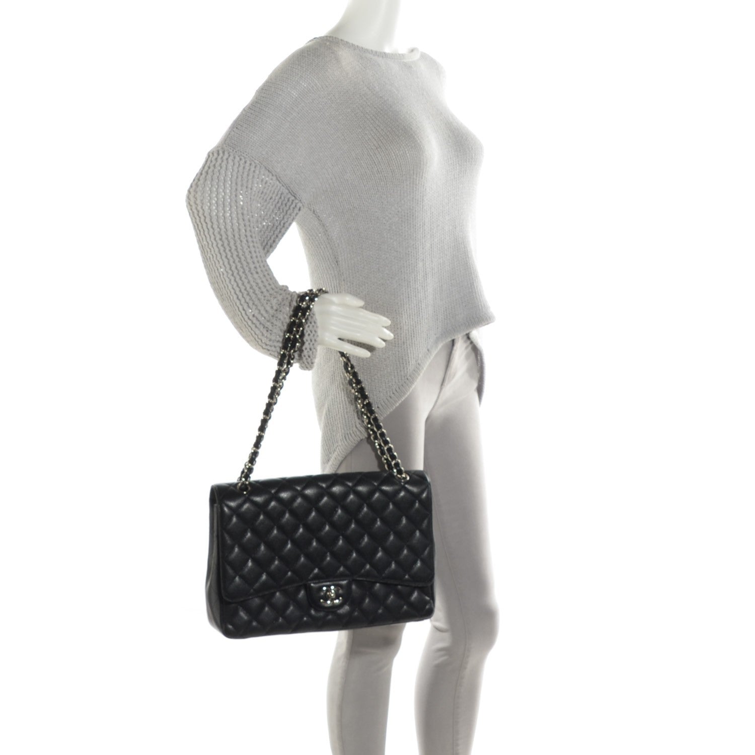 Chanel Caviar Quilted Maxi Single Flap Black 2 of 8