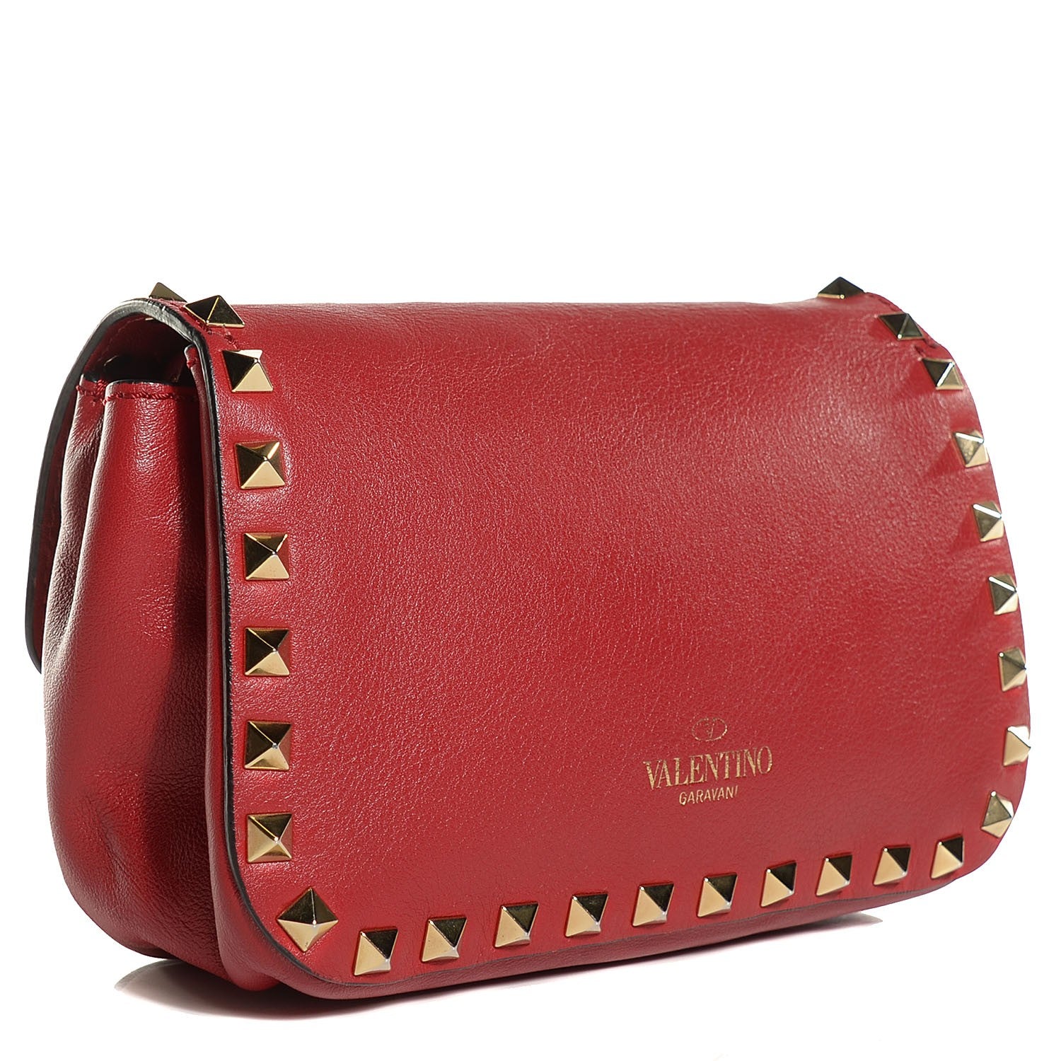 Valentino Garavani Vitello Mini Rockstud Flap Saddle Crossbody Bag Rosso Valentino 3 of 7