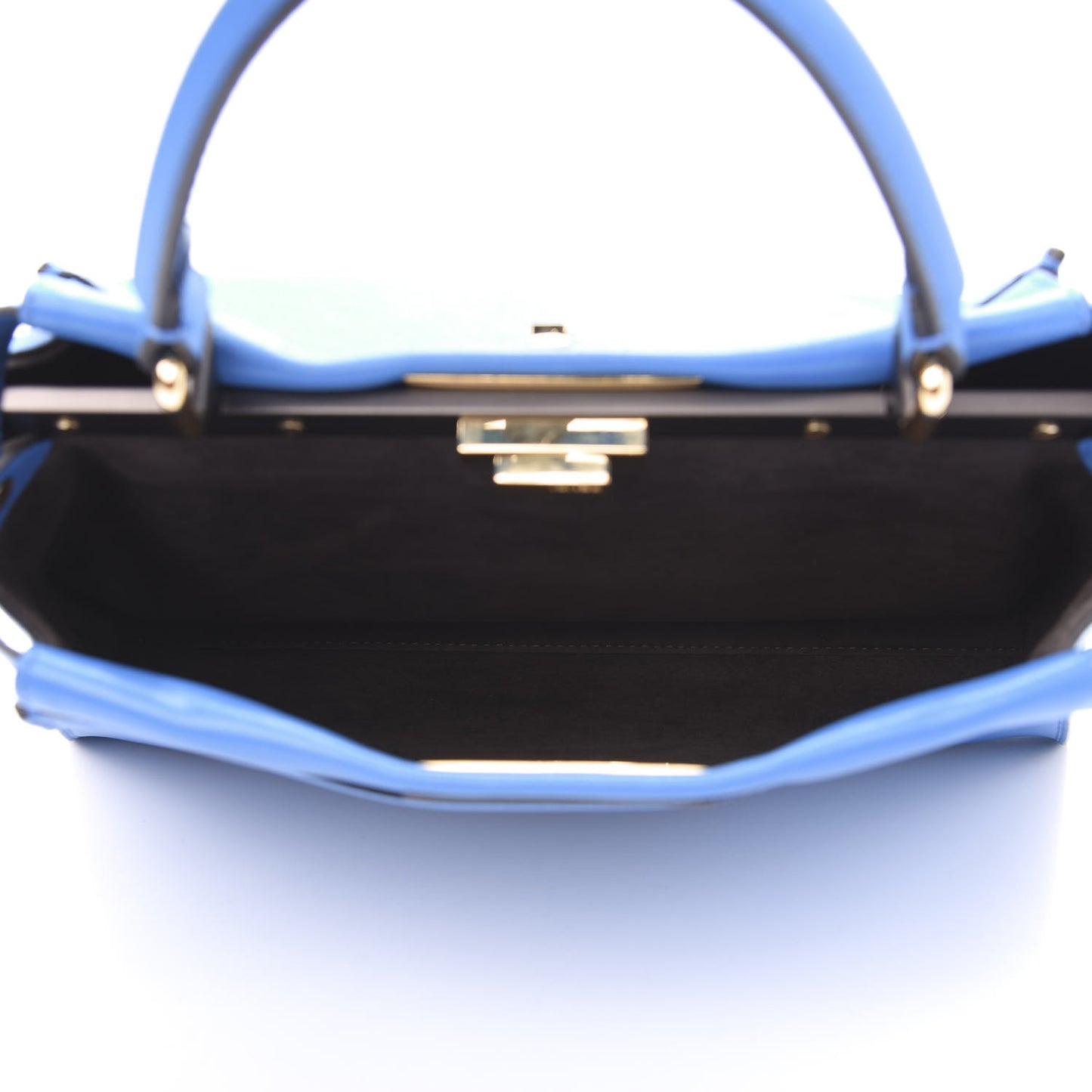 Vitello Seta Medium Peekaboo Iconic Satchel Blue Royal