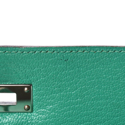 Hermes Chevre Mysore Kelly Longue Wallet Menthe 24 of 24