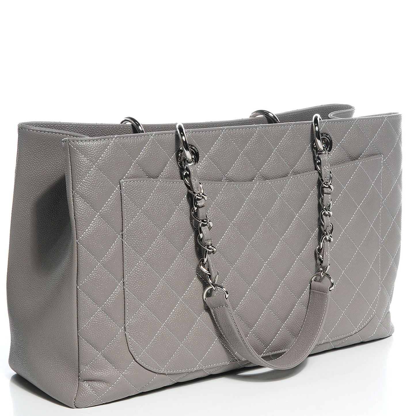 Caviar XL Grand Shopping Tote GST Light Grey