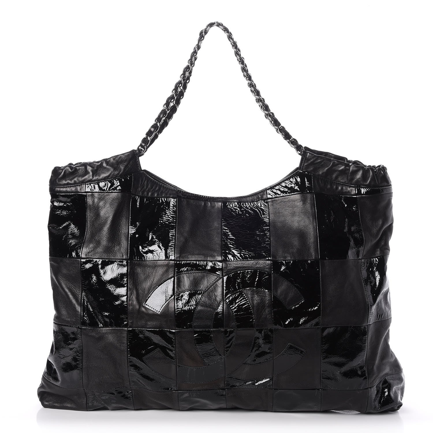Chanel Patent Patchwork Large Brooklyn Tote Black 1 of 7