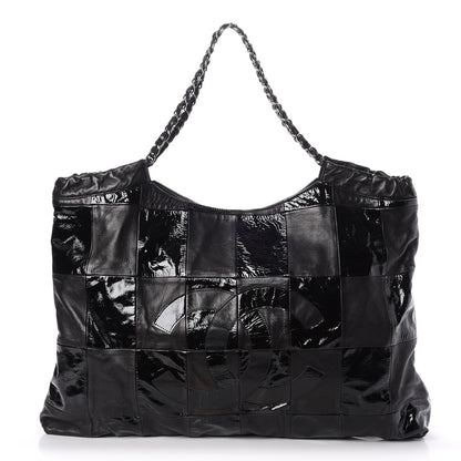Chanel Patent Patchwork Large Brooklyn Tote Black 1 of 7