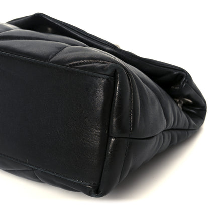 Saint Laurent Lambskin Quilted Small Loulou Puffer Monogram Chain Satchel Black 11 of 11