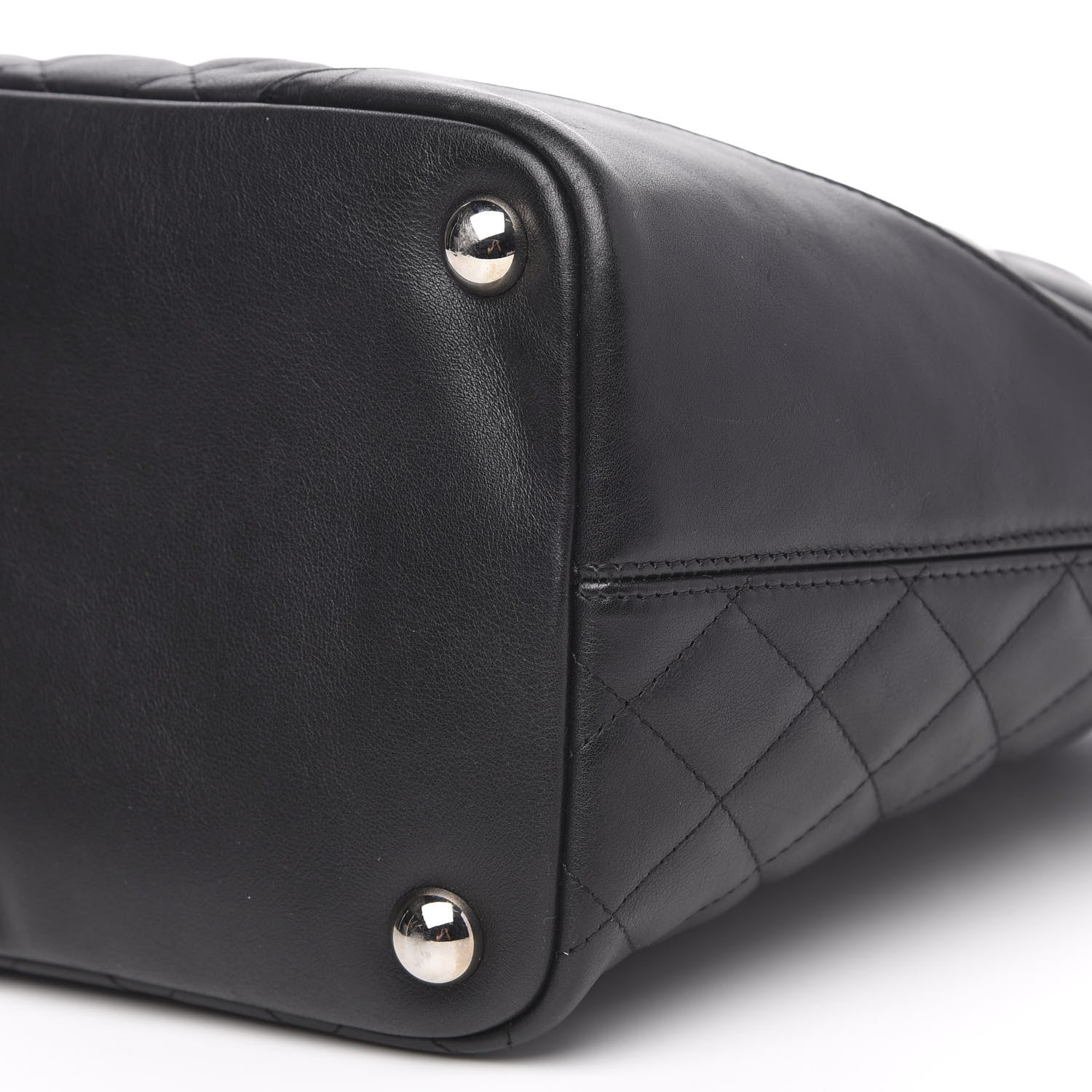 Chanel Calfskin Quilted Large Cambon Tote Black White 10 of 14