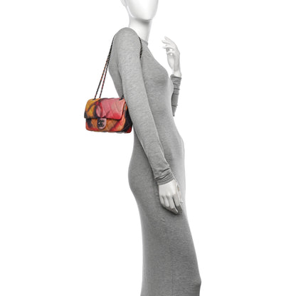 Chanel Lambskin Quilted Small Flower Power Flap Ecru Orange Red Purple 2 of 10