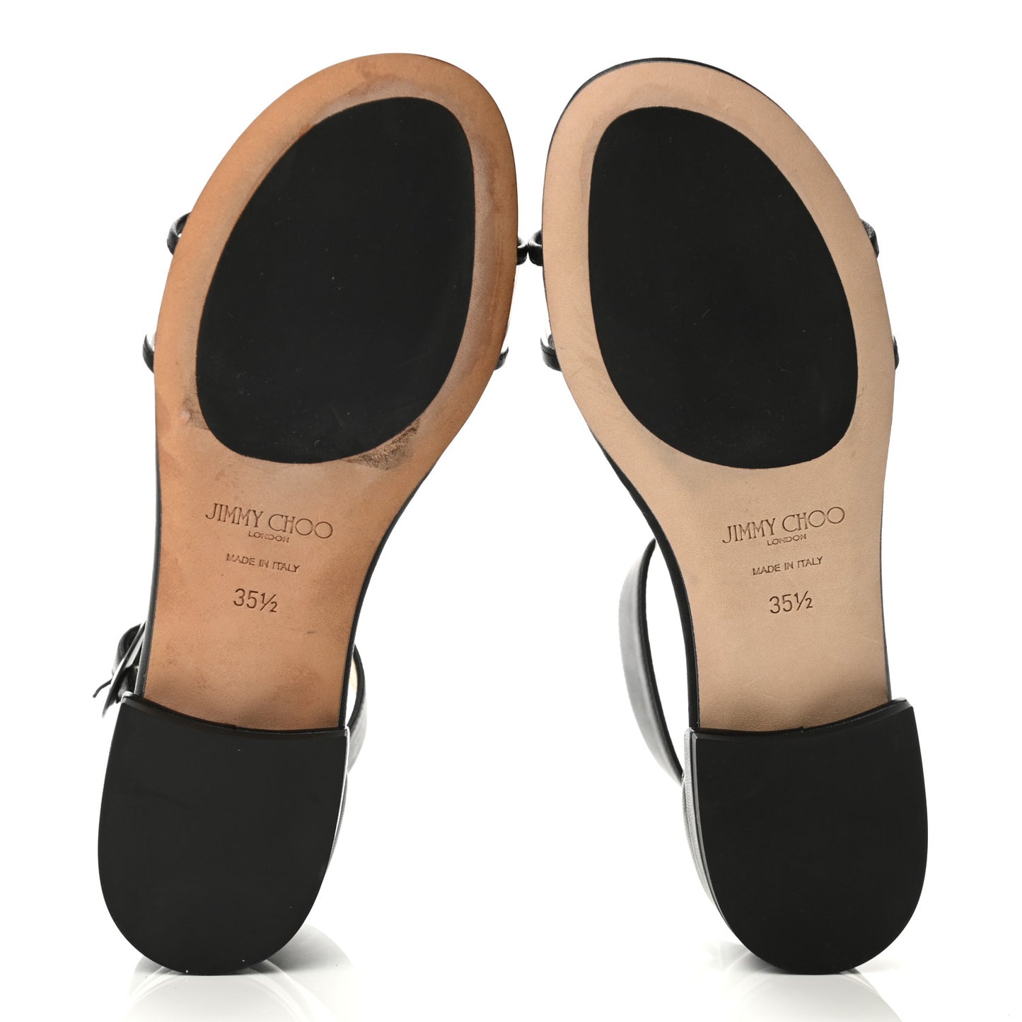 Nappa Plexi Jaimie Flat Sandals 35.5 Black